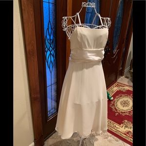 A beautiful champagne, strapless evening gown💝